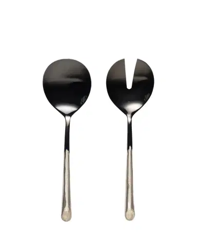 Daniel van Dijck Black and Silver Salad Server Set | Thumbnail 1 Daniel van Dijck Black and Silver Salad Server Set | Thumbnail 1