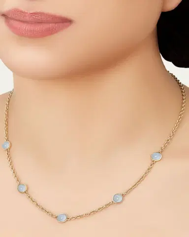 L. Klein 18k Gold Bubbles Aquamarine Chain Necklace | Thumbnail 2 L. Klein 18k Gold Bubbles Aquamarine Chain Necklace | Thumbnail 2