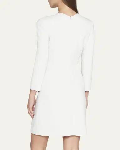 Giorgio Armani Ruched Long-Sleeve A-Line Dress | Thumbnail 3 Giorgio Armani Ruched Long-Sleeve A-Line Dress | Thumbnail 3