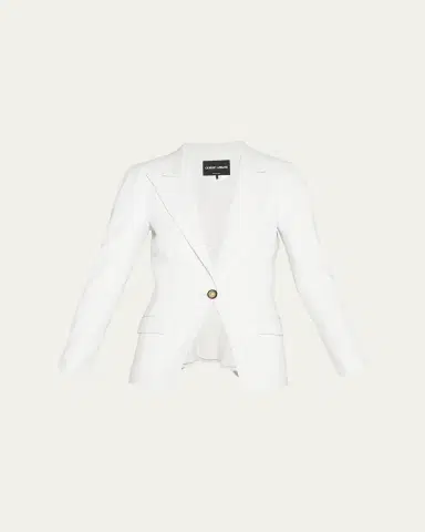 Giorgio Armani Viscose Cady Single-Breasted Blazer | Thumbnail 5 Giorgio Armani Viscose Cady Single-Breasted Blazer | Thumbnail 5