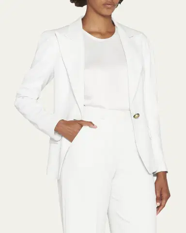 Giorgio Armani Viscose Cady Single-Breasted Blazer | Thumbnail 8 Giorgio Armani Viscose Cady Single-Breasted Blazer | Thumbnail 8