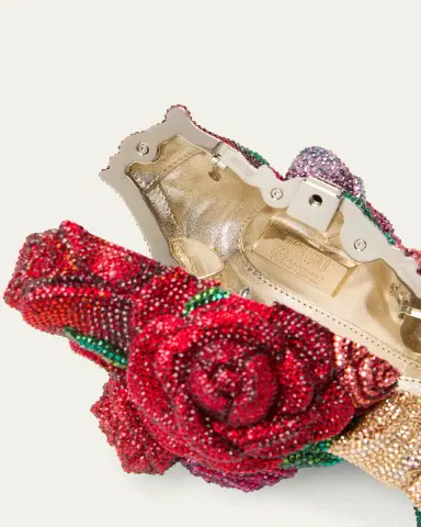 Judith Leiber Couture Corsage Roses Clutch Bag with Chain Strap | Thumbnail 4 Judith Leiber Couture Corsage Roses Clutch Bag with Chain Strap | Thumbnail 4