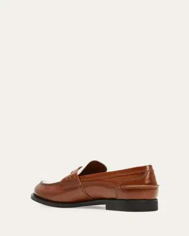 Miu Miu Bicolor Calfskin Penny Loafers | Thumbnail 4 Miu Miu Bicolor Calfskin Penny Loafers | Thumbnail 4