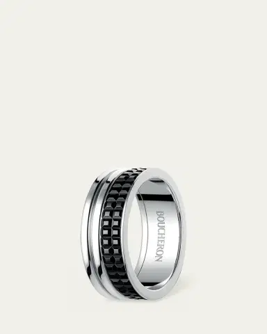 Boucheron White Gold Quatre Black Edition Band Ring, Large Model | Thumbnail 3 Boucheron White Gold Quatre Black Edition Band Ring, Large Model | Thumbnail 3