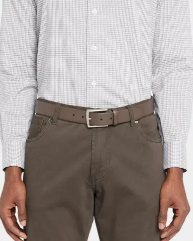 Simonnot Godard Men's Luma Matte Leather Belt | Thumbnail 2 Simonnot Godard Men's Luma Matte Leather Belt | Thumbnail 2