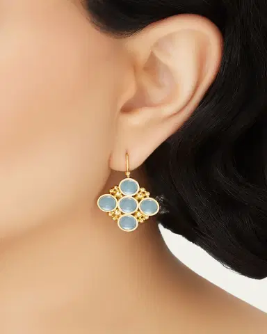 L. Klein 18k Gold Bubbles Aquamarine Drop Earrings | Thumbnail 2 L. Klein 18k Gold Bubbles Aquamarine Drop Earrings | Thumbnail 2