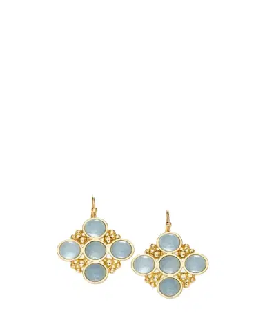 L. Klein 18k Gold Bubbles Aquamarine Drop Earrings | Thumbnail 1 L. Klein 18k Gold Bubbles Aquamarine Drop Earrings | Thumbnail 1