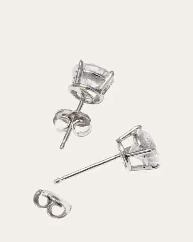FANTASIA by DESERIO 14K White Gold Brilliant-Cut Earrings | Thumbnail 4 FANTASIA by DESERIO 14K White Gold Brilliant-Cut Earrings | Thumbnail 4