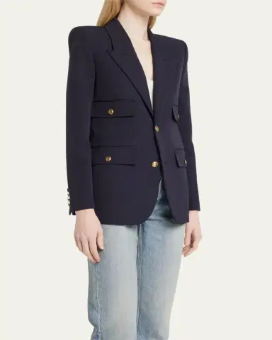 Saint Laurent 4-Pocket Blazer Jacket | Thumbnail 4 Saint Laurent 4-Pocket Blazer Jacket | Thumbnail 4