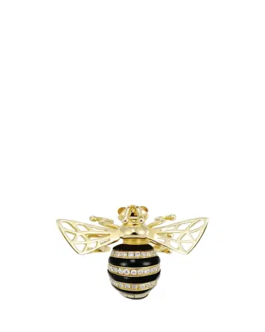 Mio Harutaka 18k Yellow Gold Honey Bee Single Earring With Diamond And Black Onyx | Thumbnail 1 Mio Harutaka 18k Yellow Gold Honey Bee Single Earring With Diamond And Black Onyx | Thumbnail 1