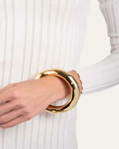 ALEXIS BITTAR Molten Wide Bangle Bracelet, Size Large | Thumbnail 5 ALEXIS BITTAR Molten Wide Bangle Bracelet, Size Large | Thumbnail 5