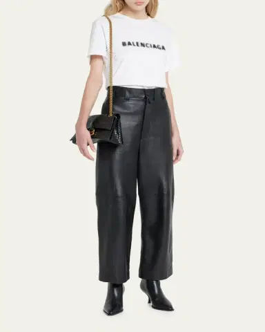 Balenciaga Crush Croc-Embossed Small Shoulder Bag | Thumbnail 2 Balenciaga Crush Croc-Embossed Small Shoulder Bag | Thumbnail 2