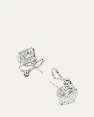 Fantasia by DeSerio CZ Round Stud Earrings, 10.00 TCW | Thumbnail 4 Fantasia by DeSerio CZ Round Stud Earrings, 10.00 TCW | Thumbnail 4