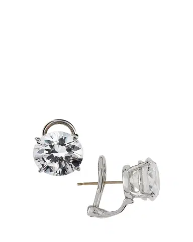 Fantasia by DeSerio CZ Round Stud Earrings, 10.00 TCW | Thumbnail 1 Fantasia by DeSerio CZ Round Stud Earrings, 10.00 TCW | Thumbnail 1