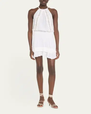 Ramy Brook Delfina Embellished Smocked Halter Mini Dress | Thumbnail 2 Ramy Brook Delfina Embellished Smocked Halter Mini Dress | Thumbnail 2