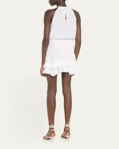 Ramy Brook Delfina Embellished Smocked Halter Mini Dress | Thumbnail 3 Ramy Brook Delfina Embellished Smocked Halter Mini Dress | Thumbnail 3