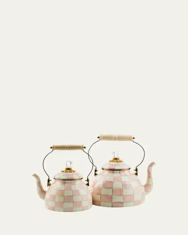 MacKenzie-Childs Rosy Check Enamel Tea Kettle, 3qt. | Thumbnail 3 MacKenzie-Childs Rosy Check Enamel Tea Kettle, 3qt. | Thumbnail 3