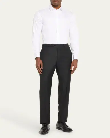 Giorgio Armani Men's Solid Cotton Sport Shirt | Thumbnail 2 Giorgio Armani Men's Solid Cotton Sport Shirt | Thumbnail 2
