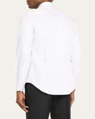 Giorgio Armani Men's Solid Cotton Sport Shirt | Thumbnail 3 Giorgio Armani Men's Solid Cotton Sport Shirt | Thumbnail 3
