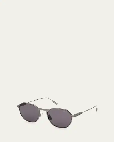 ZEGNA Men's Metal Round Sunglasses | Thumbnail 4 ZEGNA Men's Metal Round Sunglasses | Thumbnail 4