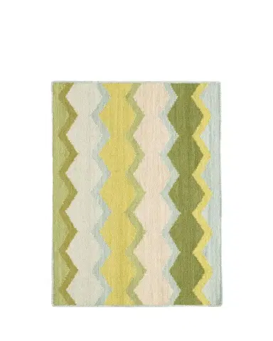 Annie Selke x Kit Kemp Safety Net Green Handwoven Rug, 8'x 10' | Thumbnail 1 Annie Selke x Kit Kemp Safety Net Green Handwoven Rug, 8'x 10' | Thumbnail 1