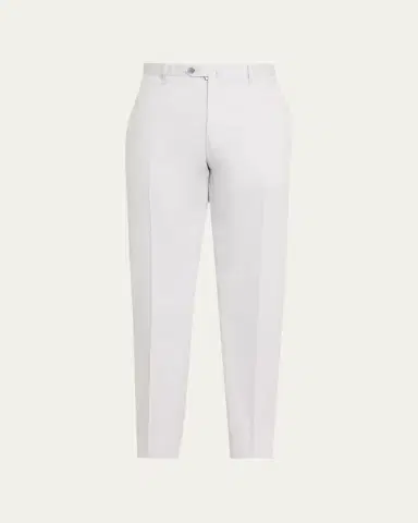 Cesare Attolini Men's Luxe Twill Flat-Front Trousers | Thumbnail 6 Cesare Attolini Men's Luxe Twill Flat-Front Trousers | Thumbnail 6