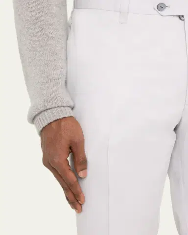 Cesare Attolini Men's Luxe Twill Flat-Front Trousers | Thumbnail 10 Cesare Attolini Men's Luxe Twill Flat-Front Trousers | Thumbnail 10