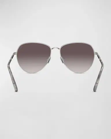 Brunello Cucinelli Oversized Titanium & Plastic Aviator Sunglasses | Thumbnail 15 Brunello Cucinelli Oversized Titanium & Plastic Aviator Sunglasses | Thumbnail 15