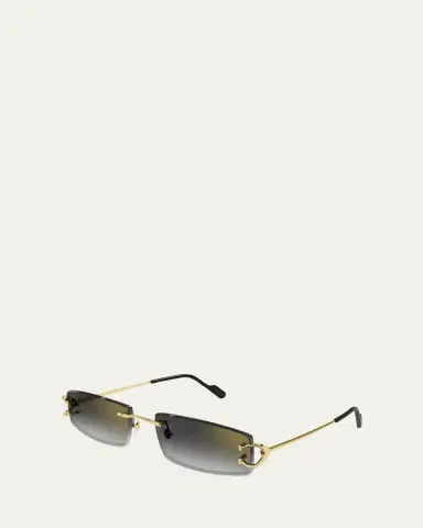 Cartier Men's Rimless Metal Rectangle Sunglasses | Thumbnail 2 Cartier Men's Rimless Metal Rectangle Sunglasses | Thumbnail 2