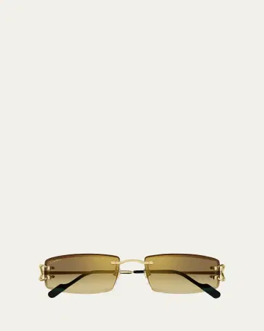 Cartier Men's Rimless Metal Rectangle Sunglasses | Thumbnail 3 Cartier Men's Rimless Metal Rectangle Sunglasses | Thumbnail 3