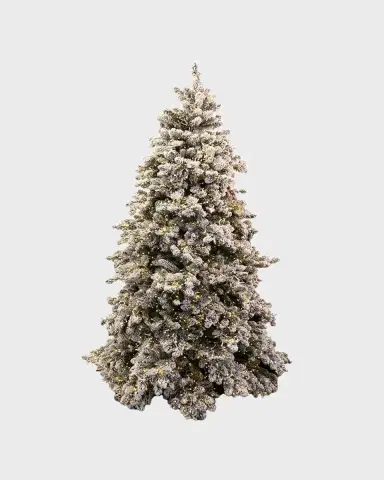 Barcana Snowy Royal Majestic Pine Pre-Lit Christmas Tree w/ Cluster Warm White LED Lights, 9 ' | Thumbnail 2 Barcana Snowy Royal Majestic Pine Pre-Lit Christmas Tree w/ Cluster Warm White LED Lights, 9 ' | Thumbnail 2