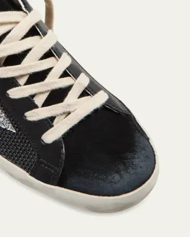 Golden Goose Superstar Net Leather Glitter Low-Top Sneakers | Thumbnail 3 Golden Goose Superstar Net Leather Glitter Low-Top Sneakers | Thumbnail 3