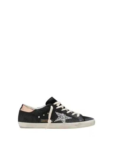 Golden Goose Superstar Net Leather Glitter Low-Top Sneakers | Thumbnail 1 Golden Goose Superstar Net Leather Glitter Low-Top Sneakers | Thumbnail 1