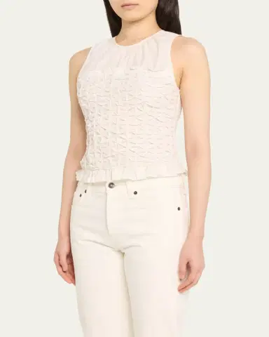 Ramy Brook Paisley Textured Ruffle-Hem Blouse | Thumbnail 4 Ramy Brook Paisley Textured Ruffle-Hem Blouse | Thumbnail 4