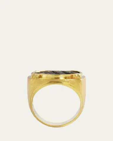 JORGE ADELER Men's 18K Yellow Gold Authentic Neptune Coin Ring | Thumbnail 3 JORGE ADELER Men's 18K Yellow Gold Authentic Neptune Coin Ring | Thumbnail 3