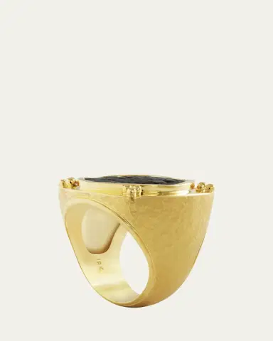 JORGE ADELER Men's 18K Yellow Gold Authentic Neptune Coin Ring | Thumbnail 4 JORGE ADELER Men's 18K Yellow Gold Authentic Neptune Coin Ring | Thumbnail 4