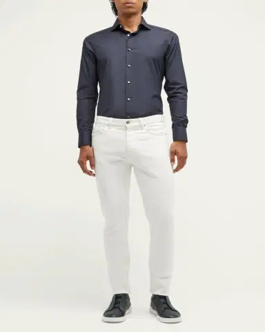 Zegna Men's Trofeo Comfort Cotton Shirt | Thumbnail 2 Zegna Men's Trofeo Comfort Cotton Shirt | Thumbnail 2