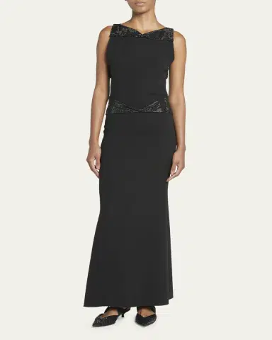 Giorgio Armani Crystal Back Cutout Trumpet Silk Gown | Thumbnail 2 Giorgio Armani Crystal Back Cutout Trumpet Silk Gown | Thumbnail 2