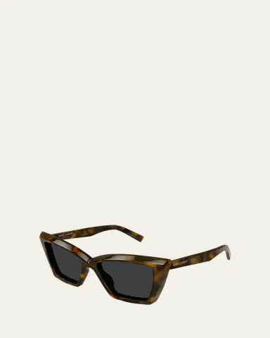 Saint Laurent Beveled Acetate Cat-Eye Sunglasses | Thumbnail 2 Saint Laurent Beveled Acetate Cat-Eye Sunglasses | Thumbnail 2