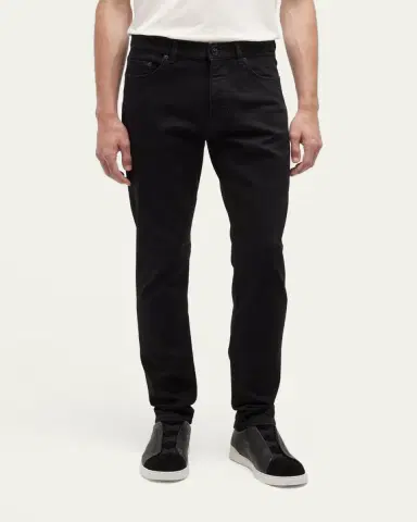 ZEGNA Men's 5-Pocket Black Wash Denim Jeans | Thumbnail 4 ZEGNA Men's 5-Pocket Black Wash Denim Jeans | Thumbnail 4