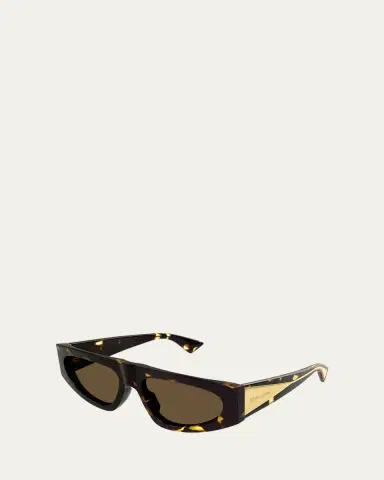 Bottega Veneta Engraved Logo Acetate Rectangle Sunglasses | Thumbnail 3 Bottega Veneta Engraved Logo Acetate Rectangle Sunglasses | Thumbnail 3