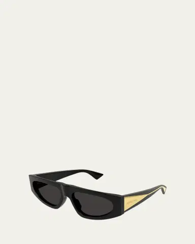 Bottega Veneta Engraved Logo Acetate Rectangle Sunglasses | Thumbnail 4 Bottega Veneta Engraved Logo Acetate Rectangle Sunglasses | Thumbnail 4