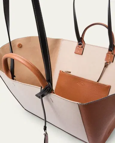 Tod's Large Double Up Leather and Canvas Shopping Bag | Thumbnail 11 Tod's Large Double Up Leather and Canvas Shopping Bag | Thumbnail 11
