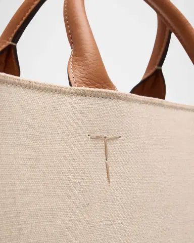 Tod's Large Double Up Leather and Canvas Shopping Bag | Thumbnail 5 Tod's Large Double Up Leather and Canvas Shopping Bag | Thumbnail 5