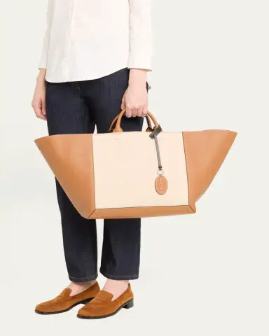 Tod's Large Double Up Leather and Canvas Shopping Bag | Thumbnail 9 Tod's Large Double Up Leather and Canvas Shopping Bag | Thumbnail 9