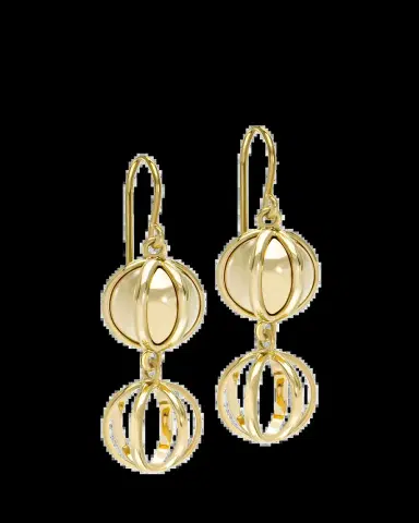 L. Klein Prisma 18K Yellow Gold Double Drop Earrings | Thumbnail 2 L. Klein Prisma 18K Yellow Gold Double Drop Earrings | Thumbnail 2