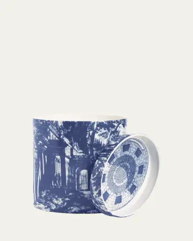 Fornasetti Scented Candle Large Blue & White/ Giardino Settecentesco | Thumbnail 5 Fornasetti Scented Candle Large Blue & White/ Giardino Settecentesco | Thumbnail 5