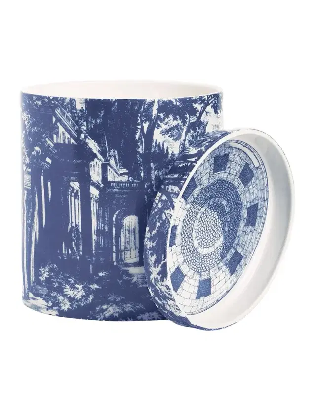 Scented Candle Large Blue & White/ Giardino Settecentesco Scented Candle Large Blue & White/ Giardino Settecentesco