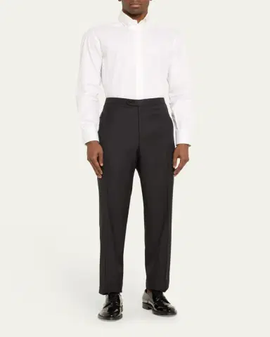 Brioni Men's Wool Tuxedo Trousers | Thumbnail 2 Brioni Men's Wool Tuxedo Trousers | Thumbnail 2