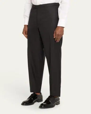Brioni Men's Wool Tuxedo Trousers | Thumbnail 4 Brioni Men's Wool Tuxedo Trousers | Thumbnail 4